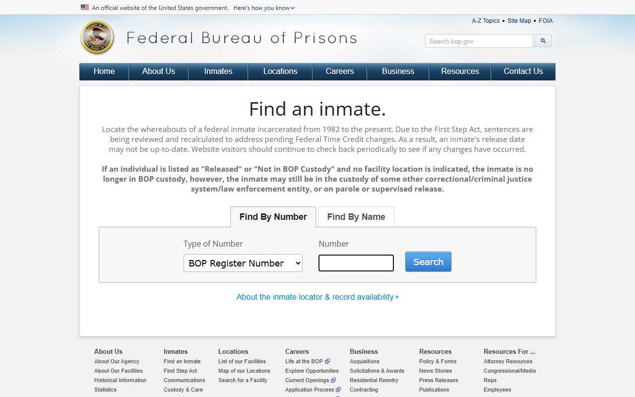 Federal BOP inmate locator for Orange County released inmates